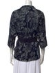 Carolina Herrera Printed V-Neck Blouse
