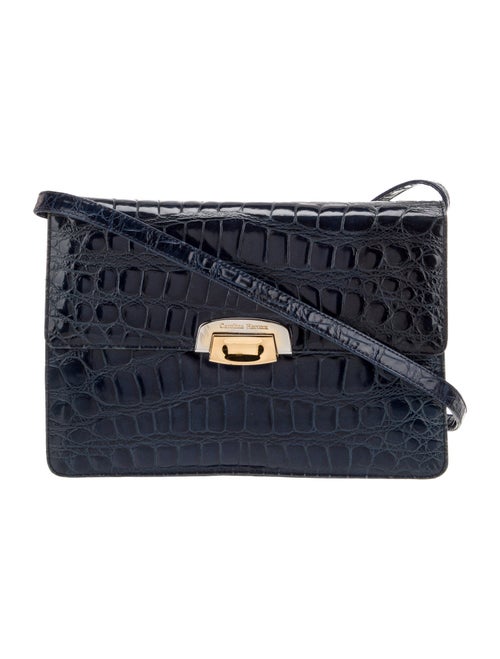 Carolina Herrera Embossed Leather Crossbody Bag
