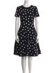 Carolina Herrera Polka Dot Print Knee-Length Dress