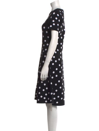 Carolina Herrera Polka Dot Print Knee-Length Dress