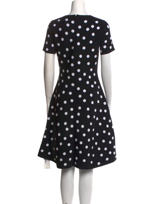 Carolina Herrera Polka Dot Print Knee-Length Dress