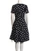 Carolina Herrera Polka Dot Print Knee-Length Dress