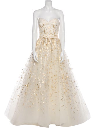 Carolina Herrera Strapless Long Dress