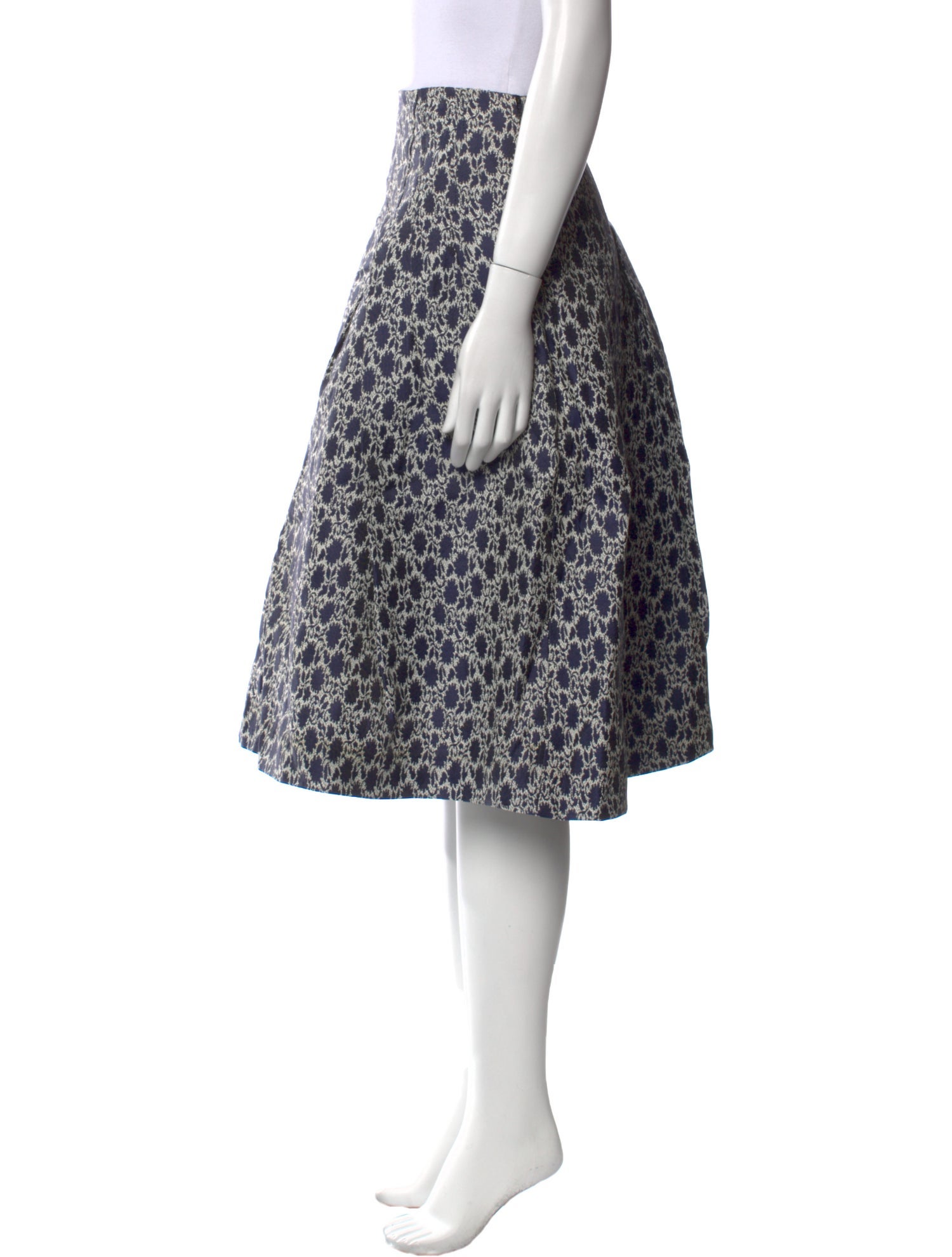 Carolina Herrera Floral Print Knee-Length Skirt