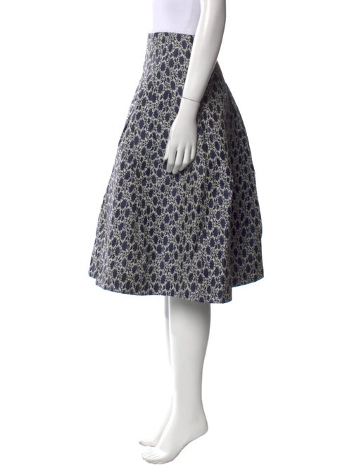 Carolina Herrera Floral Print Knee-Length Skirt