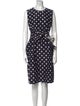 Carolina Herrera Polka Dot Print Knee-Length Dress
