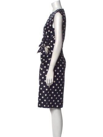 Carolina Herrera Polka Dot Print Knee-Length Dress