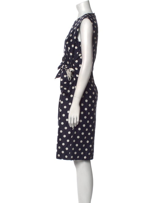 Carolina Herrera Polka Dot Print Knee-Length Dress