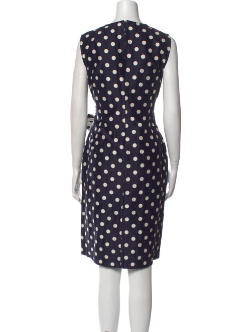 Carolina Herrera Polka Dot Print Knee-Length Dress