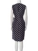 Carolina Herrera Polka Dot Print Knee-Length Dress