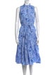 Carolina Herrera Floral Print Midi Length Dress