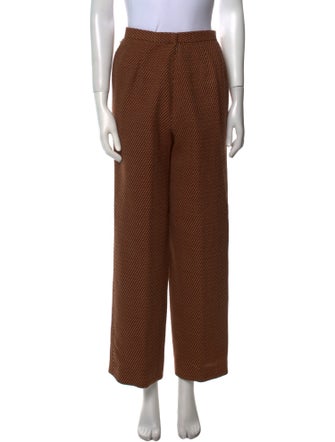 Carolina Herrera Silk Wide Leg Pants