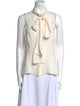 Carolina Herrera Silk Tie Neck Blouse