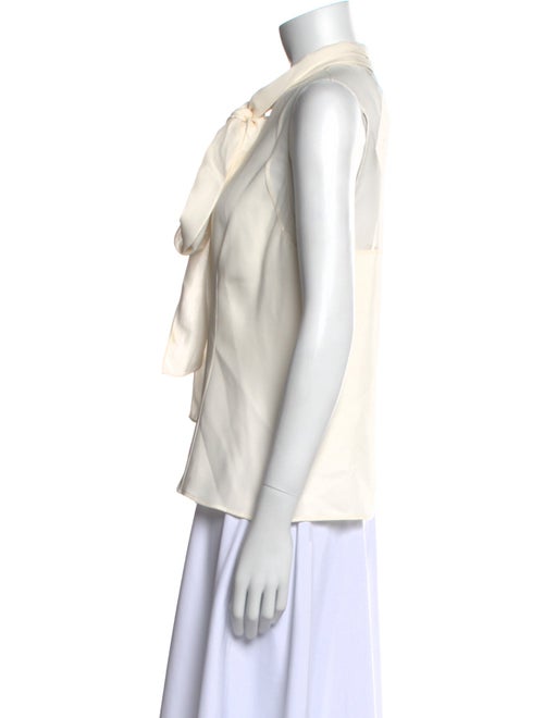 Carolina Herrera Silk Tie Neck Blouse