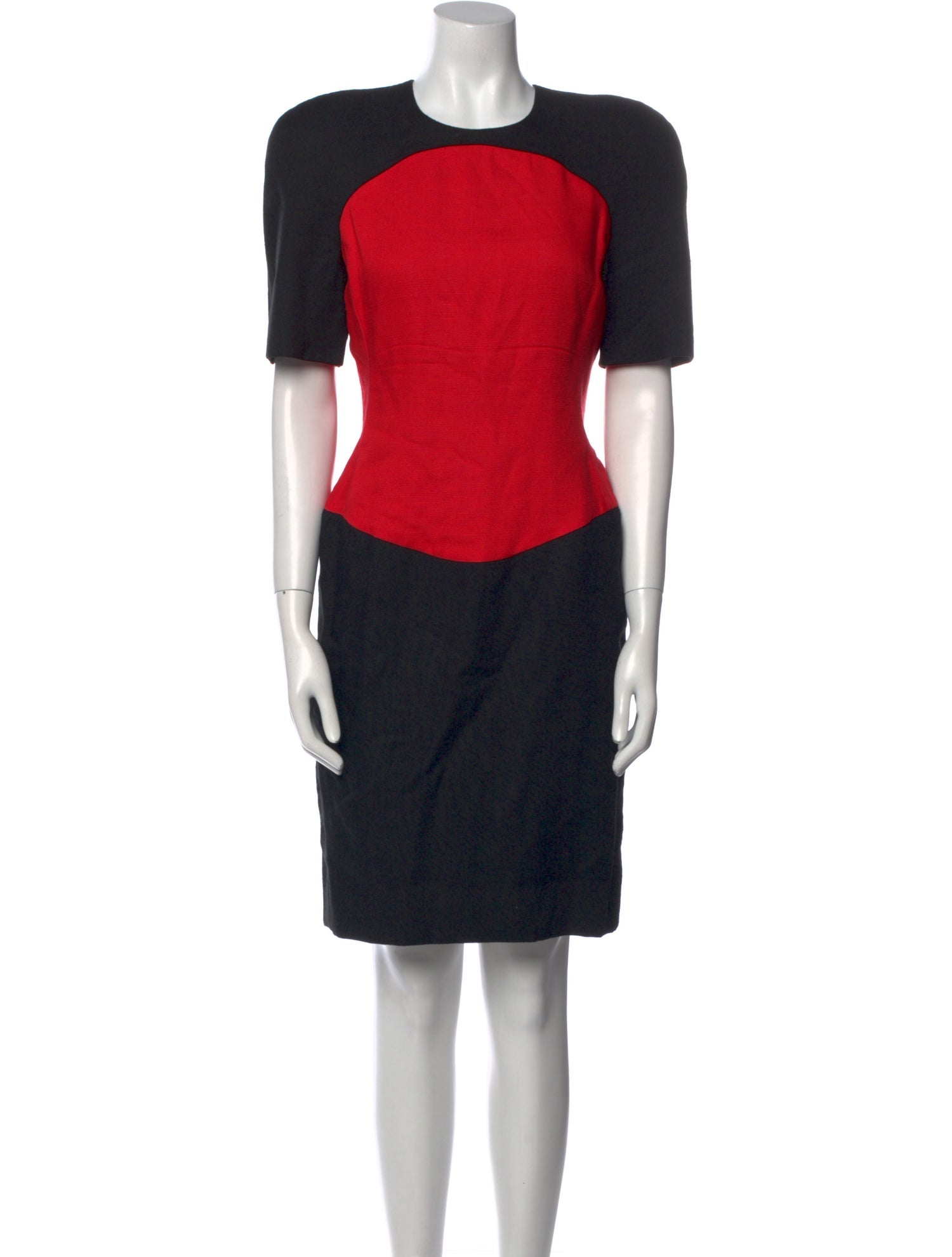 Carolina Herrera Colorblock Pattern Knee-Length Dress