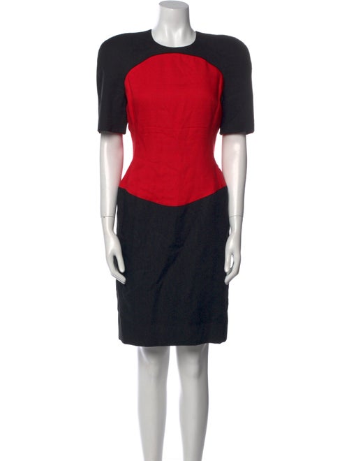 Carolina Herrera Colorblock Pattern Knee-Length Dress