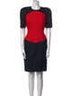 Carolina Herrera Colorblock Pattern Knee-Length Dress