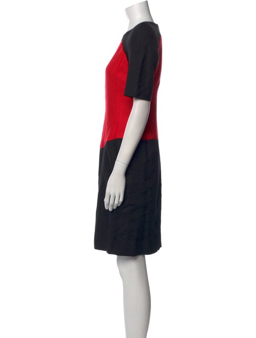Carolina Herrera Colorblock Pattern Knee-Length Dress