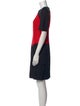 Carolina Herrera Colorblock Pattern Knee-Length Dress