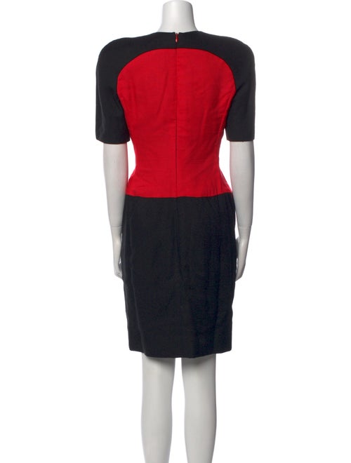 Carolina Herrera Colorblock Pattern Knee-Length Dress