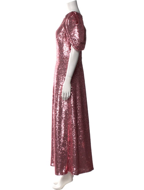 Carolina Herrera Scoop Neck Long Dress