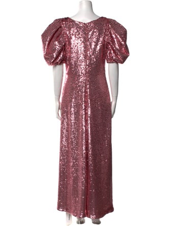 Carolina Herrera Scoop Neck Long Dress