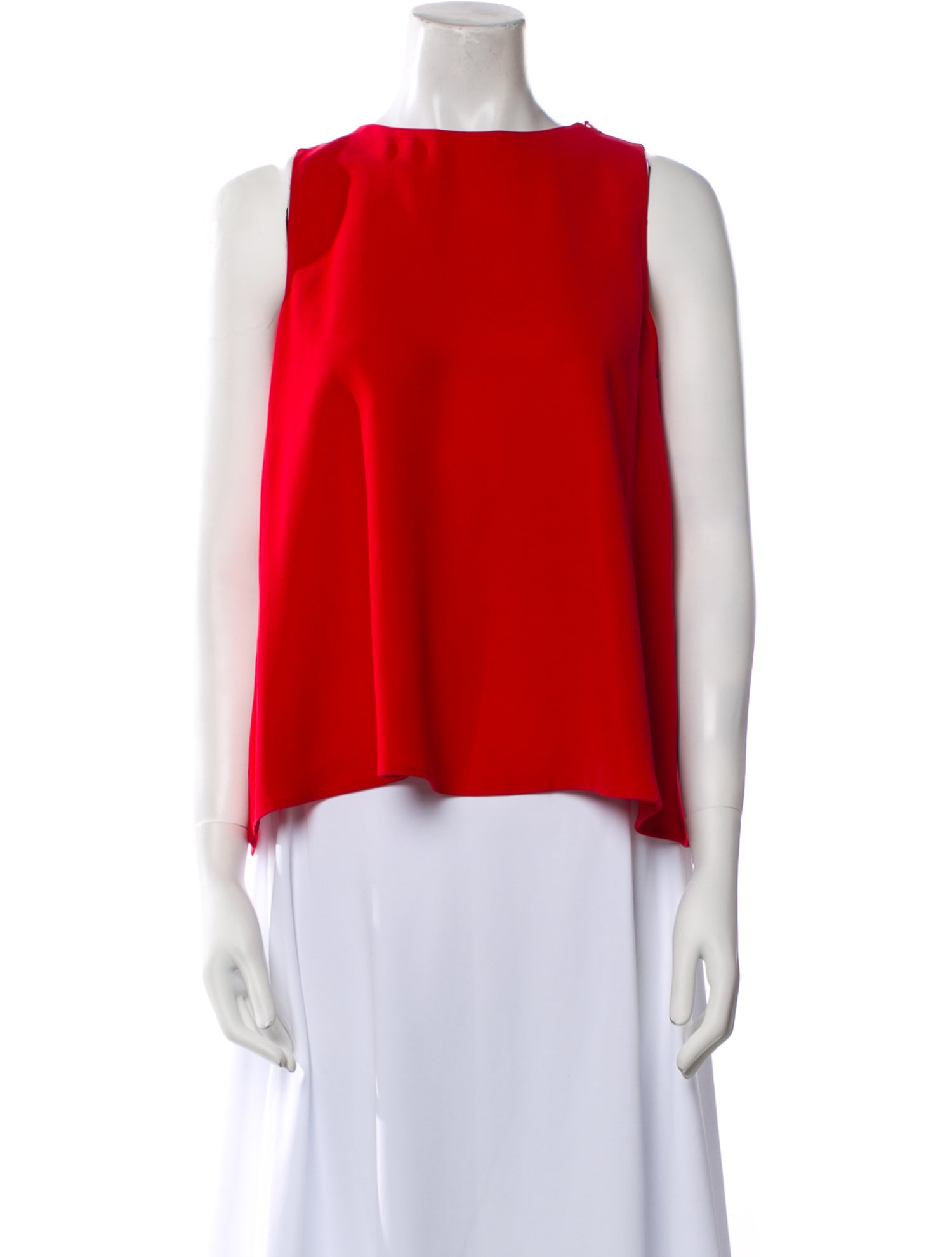 Carolina Herrera Bateau Neckline Sleeveless Blouse