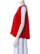 Carolina Herrera Bateau Neckline Sleeveless Blouse