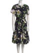 Carolina Herrera Floral Print Midi Length Dress