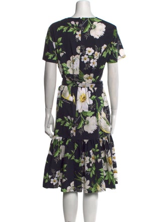Carolina Herrera Floral Print Midi Length Dress