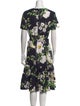 Carolina Herrera Floral Print Midi Length Dress