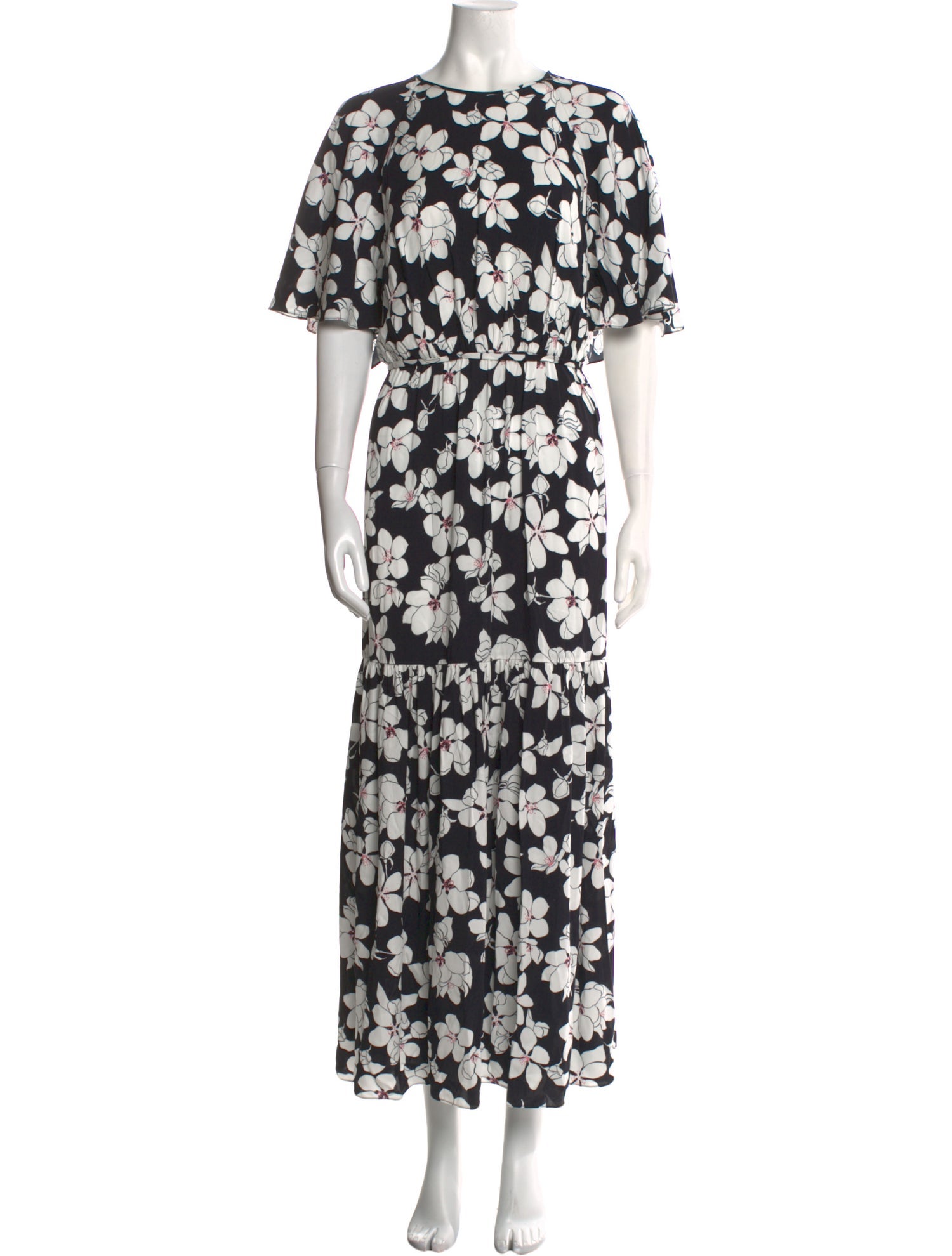 Carolina Herrera Floral Print Long Dress