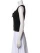 Carolina Herrera Wool Scoop Neck Crop Top