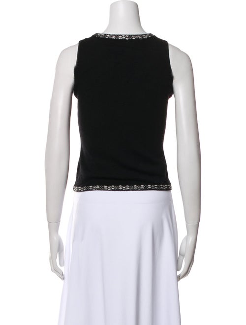 Carolina Herrera Wool Scoop Neck Crop Top