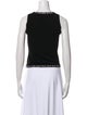 Carolina Herrera Wool Scoop Neck Crop Top