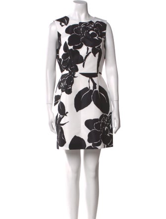 Carolina Herrera Floral Print Mini Dress