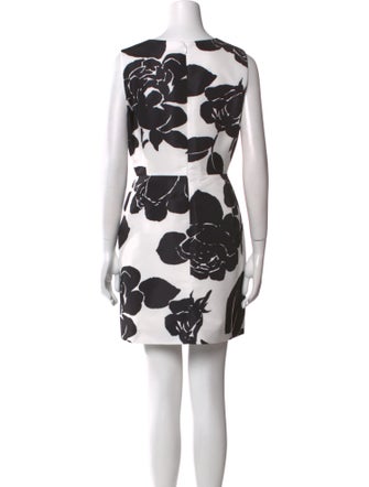 Carolina Herrera Floral Print Mini Dress