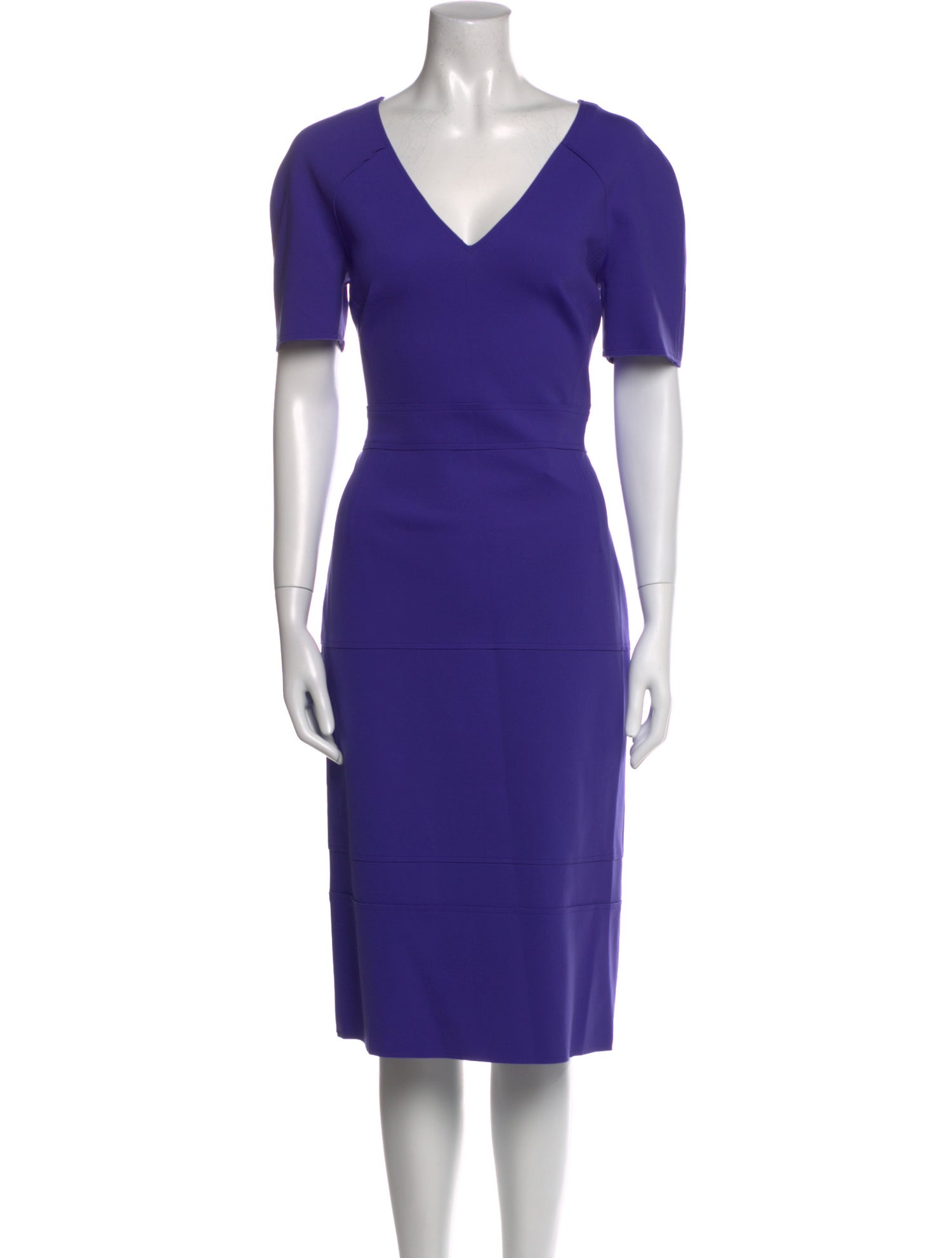 Carolina Herrera V-Neck Knee-Length Dress w/ Tags