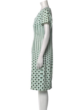Carolina Herrera Polka Dot Print Midi Length Dress