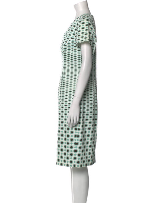 Carolina Herrera Polka Dot Print Midi Length Dress