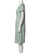 Carolina Herrera Polka Dot Print Midi Length Dress