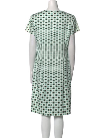 Carolina Herrera Polka Dot Print Midi Length Dress