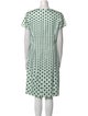 Carolina Herrera Polka Dot Print Midi Length Dress
