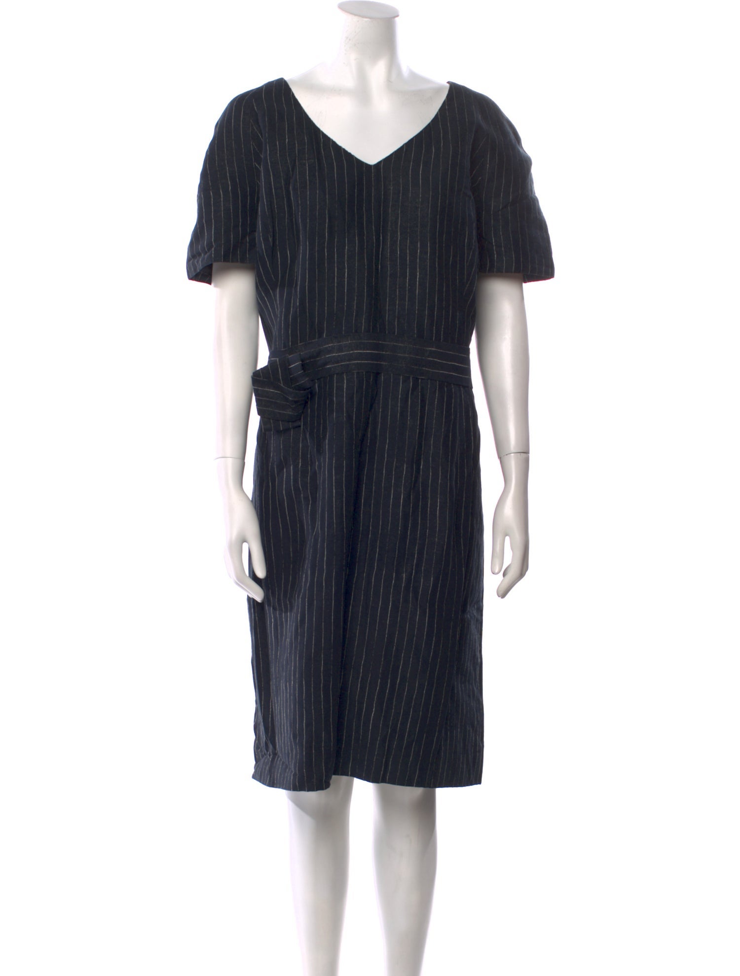 Carolina Herrera Striped Midi Length Dress
