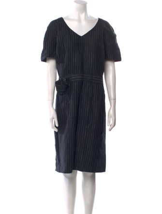 Carolina Herrera Striped Midi Length Dress
