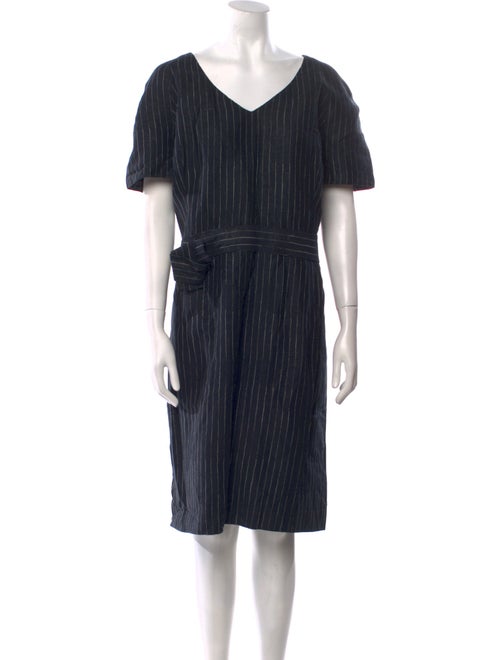 Carolina Herrera Striped Midi Length Dress