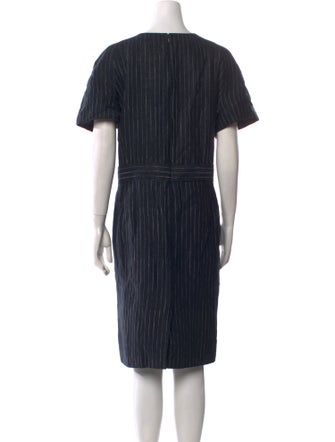 Carolina Herrera Striped Midi Length Dress