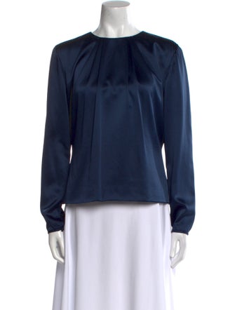 Carolina Herrera Silk Crew Neck Blouse