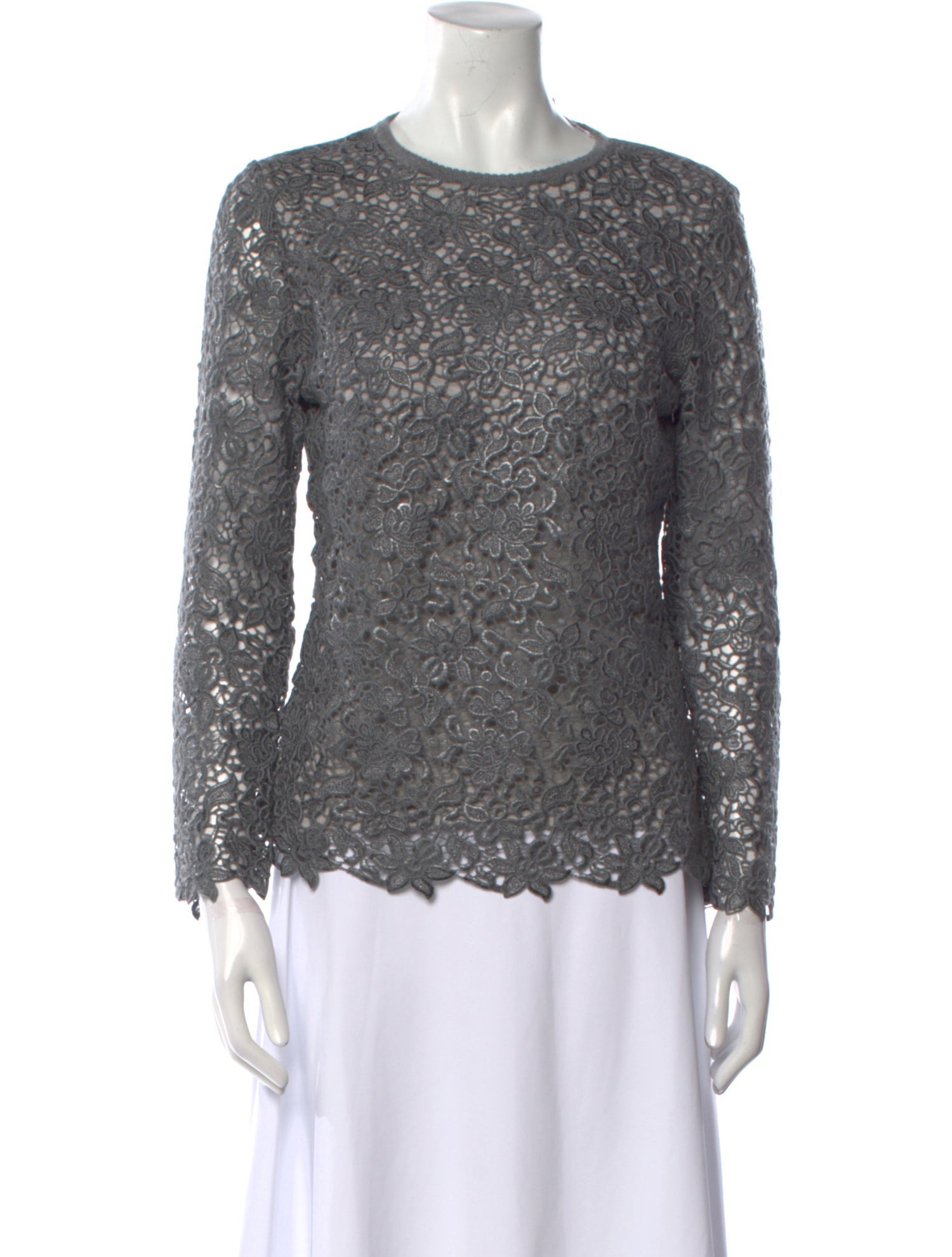 Carolina Herrera Virgin Wool Crew Neck Sweater