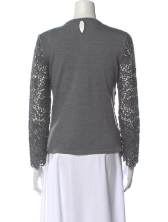 Carolina Herrera Virgin Wool Crew Neck Sweater